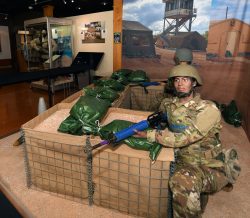 Mannequin of a trainee at the Basic Expeditionary Airman Skills Training