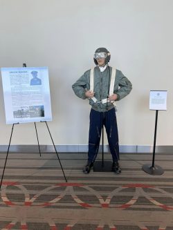 Mannequin in Air Force uniform showcasing Chuck Yeager.