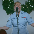 Member of the USAF Band of Mid-America celebrates the holidays in a uniform cultivated by the Airman Heritage Foundation.