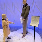 Display featuring Lt. Halvorsen (aka "The Candy Bomber") handing a Hershey's candy bar to a German child.